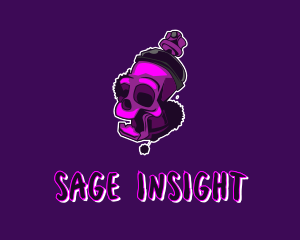 Purple Skull Spray Paint logo design