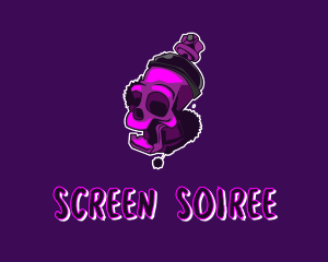 Purple Skull Spray Paint logo design