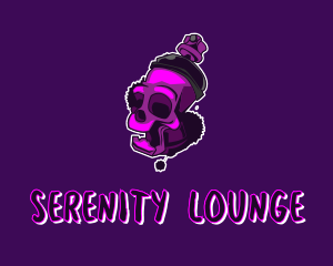 Purple Skull Spray Paint logo design