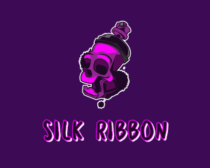 Purple Skull Spray Paint logo design