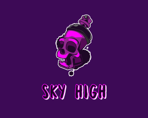 Purple Skull Spray Paint logo