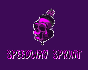 Purple Skull Spray Paint logo design