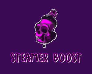 Purple Skull Spray Paint logo design