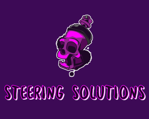 Purple Skull Spray Paint logo design