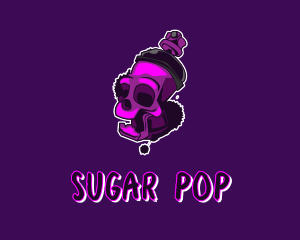 Purple Skull Spray Paint logo design