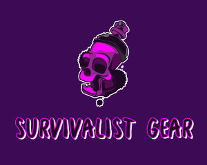 Purple Skull Spray Paint logo design