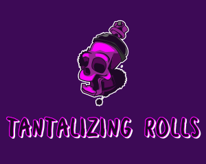 Purple Skull Spray Paint logo design