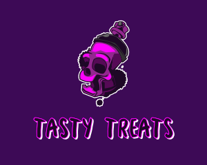 Purple Skull Spray Paint logo design