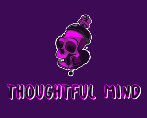 Purple Skull Spray Paint logo design