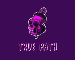 Purple Skull Spray Paint logo design