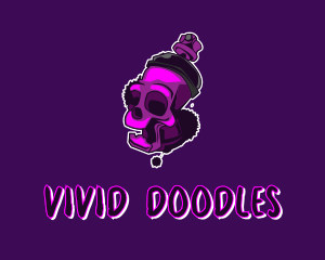 Purple Skull Spray Paint logo design