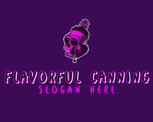 Purple Skull Spray Paint logo design