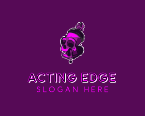 Purple Skull Spray Paint logo design