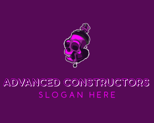 Purple Skull Spray Paint logo design