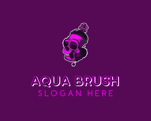 Purple Skull Spray Paint logo design