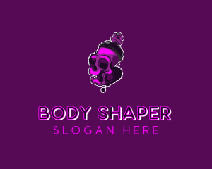 Purple Skull Spray Paint logo design