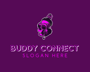 Purple Skull Spray Paint logo design