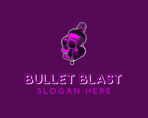 Purple Skull Spray Paint logo design