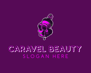 Purple Skull Spray Paint logo design