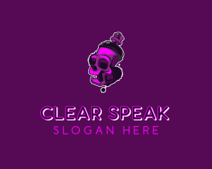 Purple Skull Spray Paint logo design