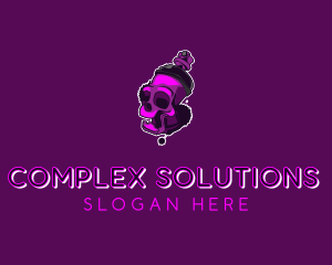 Purple Skull Spray Paint logo design