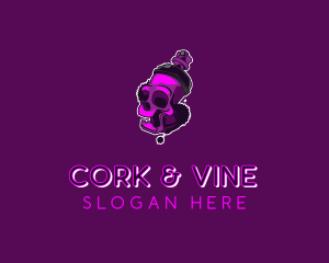 Purple Skull Spray Paint logo design