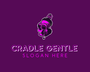 Purple Skull Spray Paint logo design