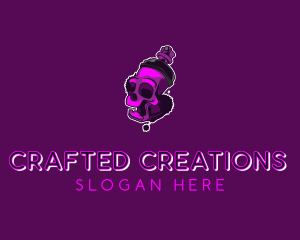 Purple Skull Spray Paint logo design