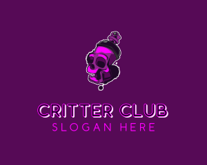 Purple Skull Spray Paint logo design