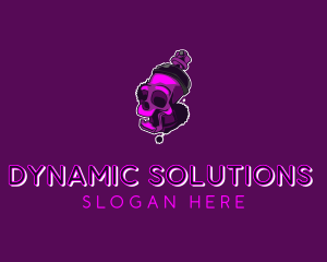 Purple Skull Spray Paint logo design