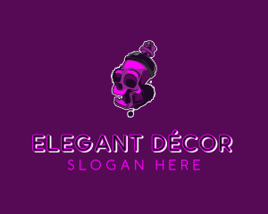 Purple Skull Spray Paint logo design