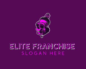 Purple Skull Spray Paint logo design