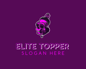 Purple Skull Spray Paint logo design