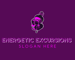 Purple Skull Spray Paint logo design