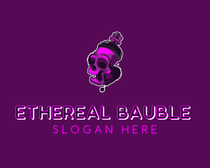 Purple Skull Spray Paint logo design