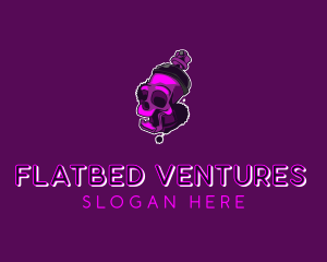 Purple Skull Spray Paint logo design