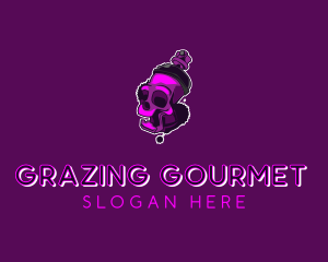 Purple Skull Spray Paint logo design