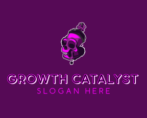 Purple Skull Spray Paint logo design