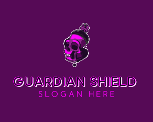 Purple Skull Spray Paint logo design