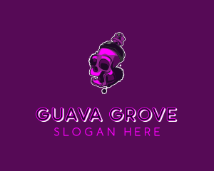 Purple Skull Spray Paint logo design