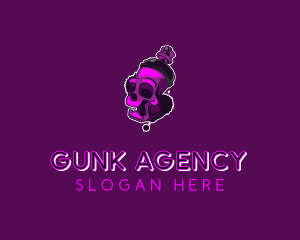 Purple Skull Spray Paint logo design