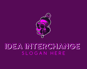 Purple Skull Spray Paint logo design