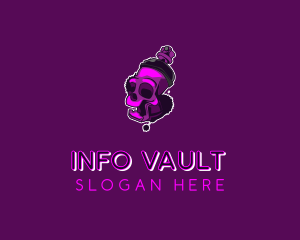 Purple Skull Spray Paint logo design