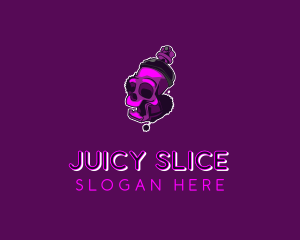 Purple Skull Spray Paint logo design