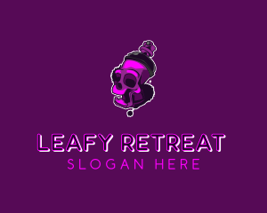 Purple Skull Spray Paint logo design