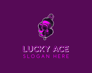 Purple Skull Spray Paint logo design