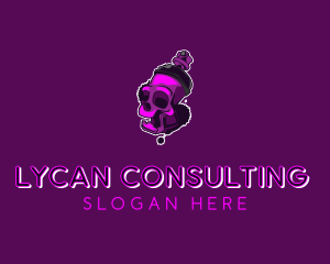 Purple Skull Spray Paint logo design