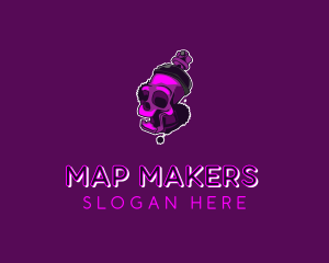 Purple Skull Spray Paint logo design