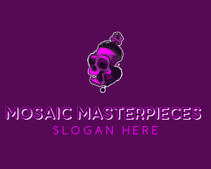 Purple Skull Spray Paint logo design