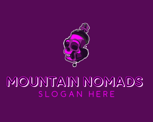 Purple Skull Spray Paint logo design